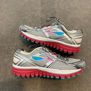 Brooks Ghost 8 Running Shoes Womens Size 6.5 Gray Pink Blue 1201931B073